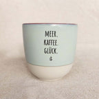 Keramikbecher "Meer. Kaffee. Glück."