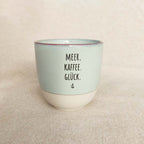 Keramikbecher "Meer. Kaffee. Glück."