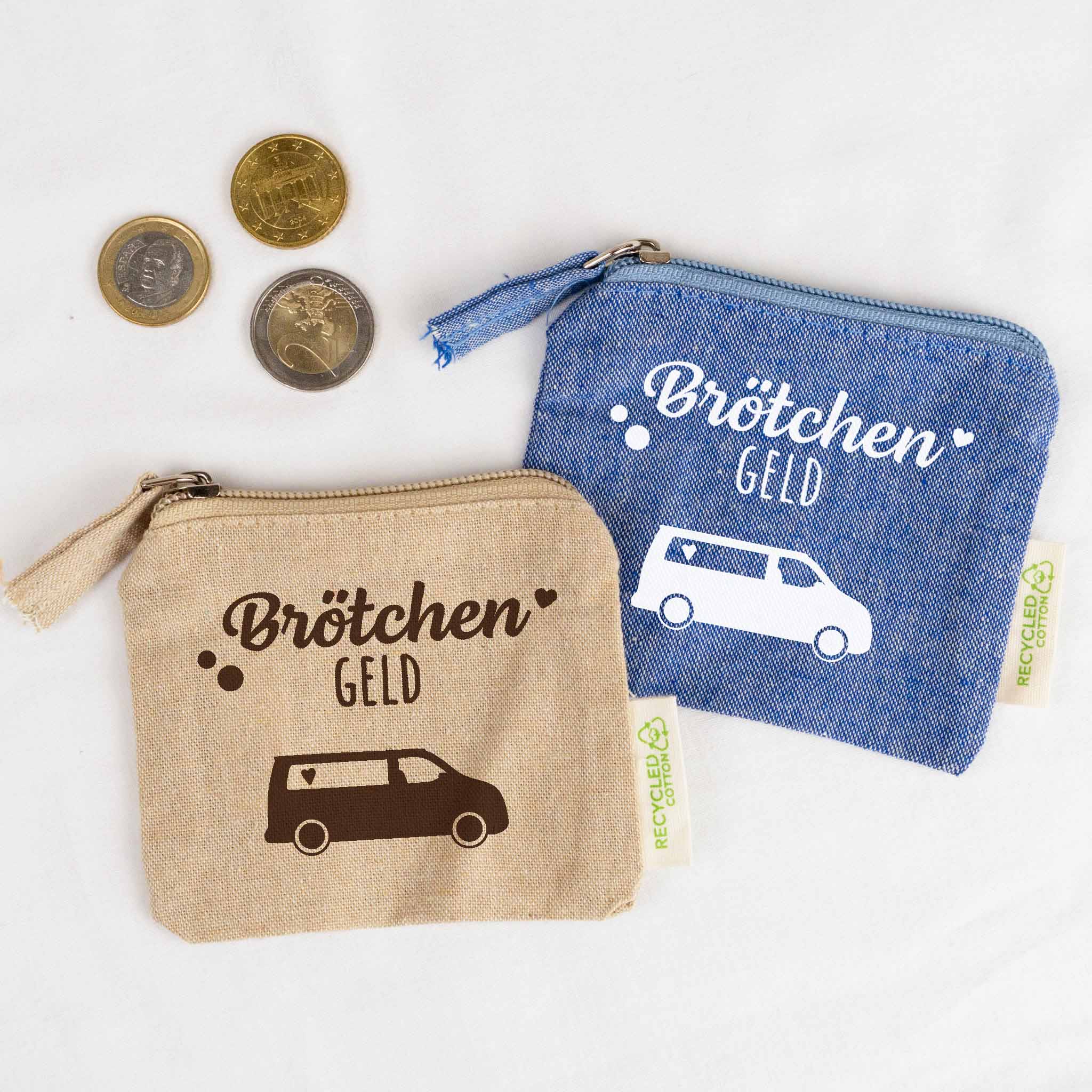 Kleingeldtasche „Brötchengeld“ Camping