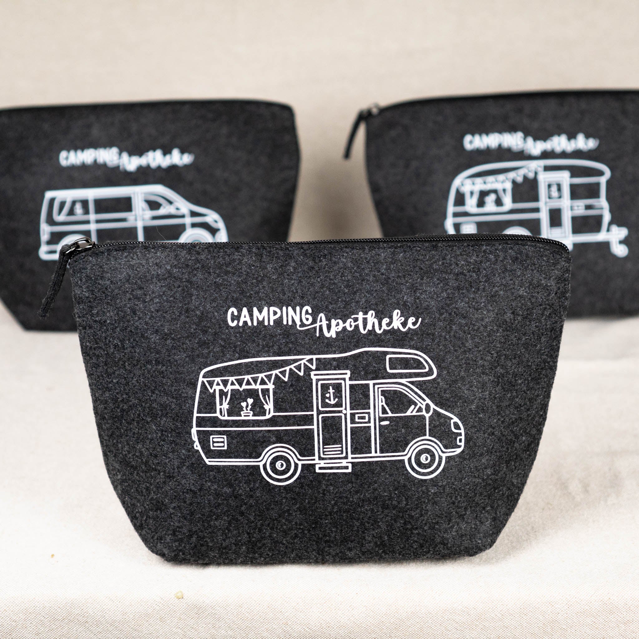 Filztasche „Campingapotheke Wohnmobil“