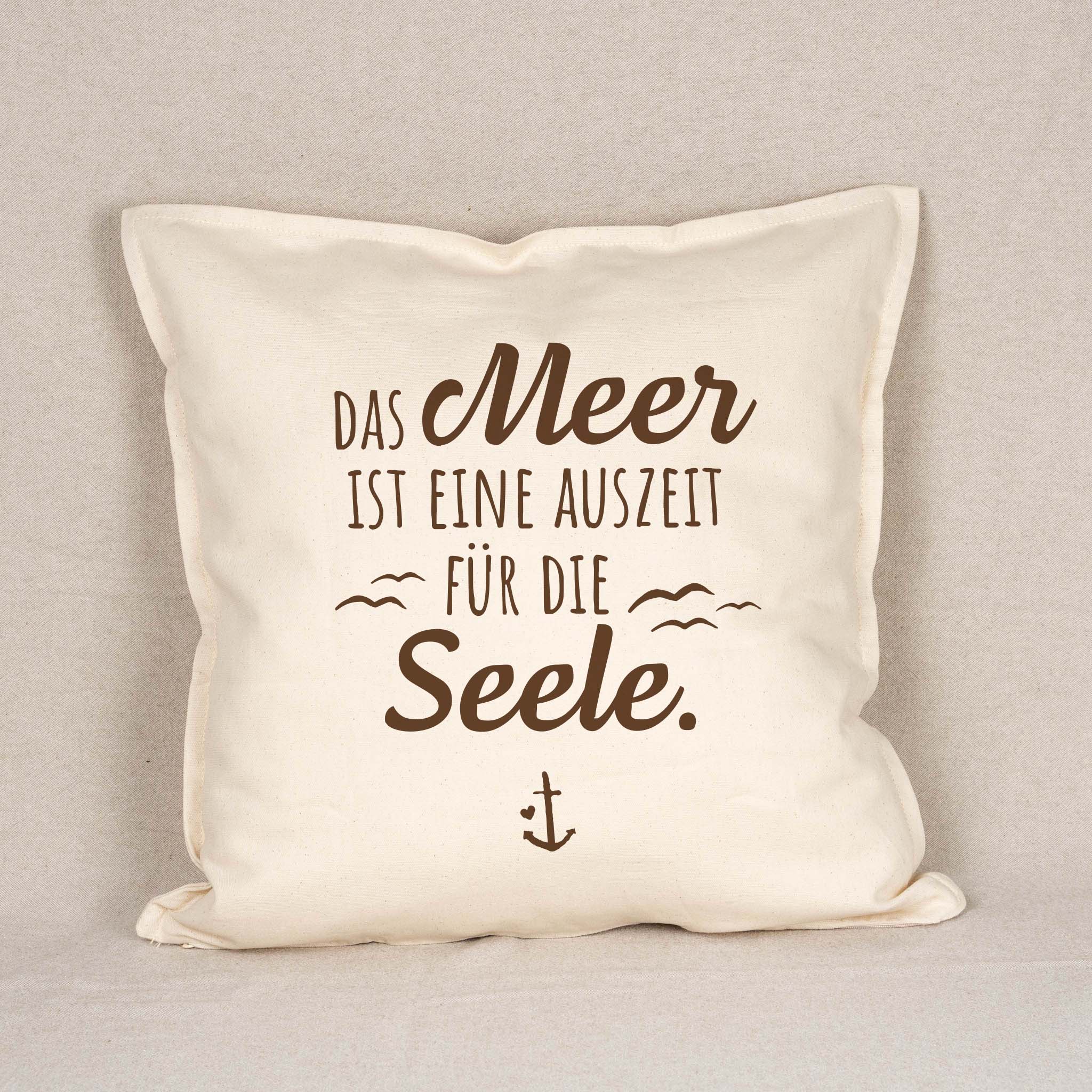 Kissenhülle „Das Meer ist eine Auszeit für die Seele“