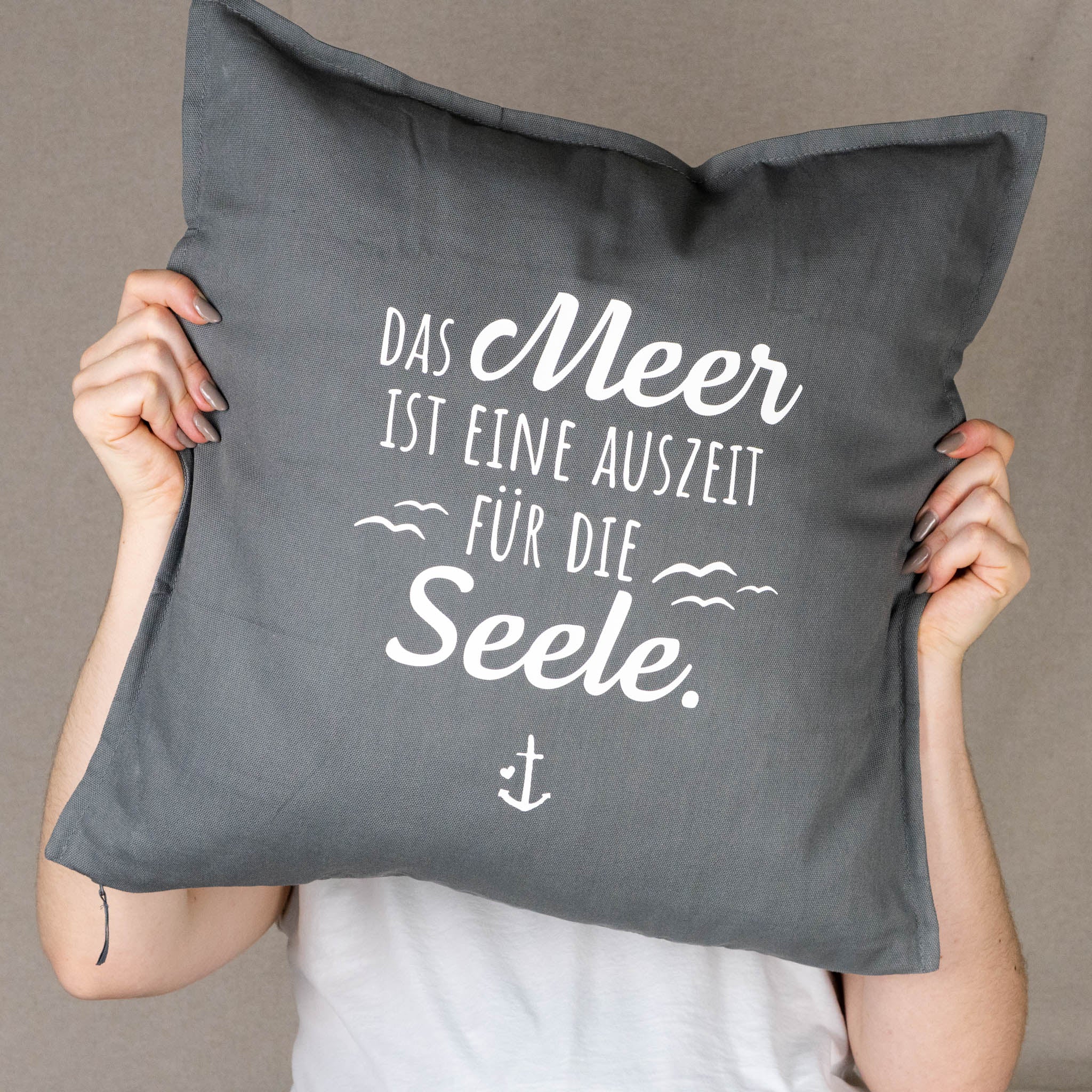 Kissenhülle „Das Meer ist eine Auszeit für die Seele“