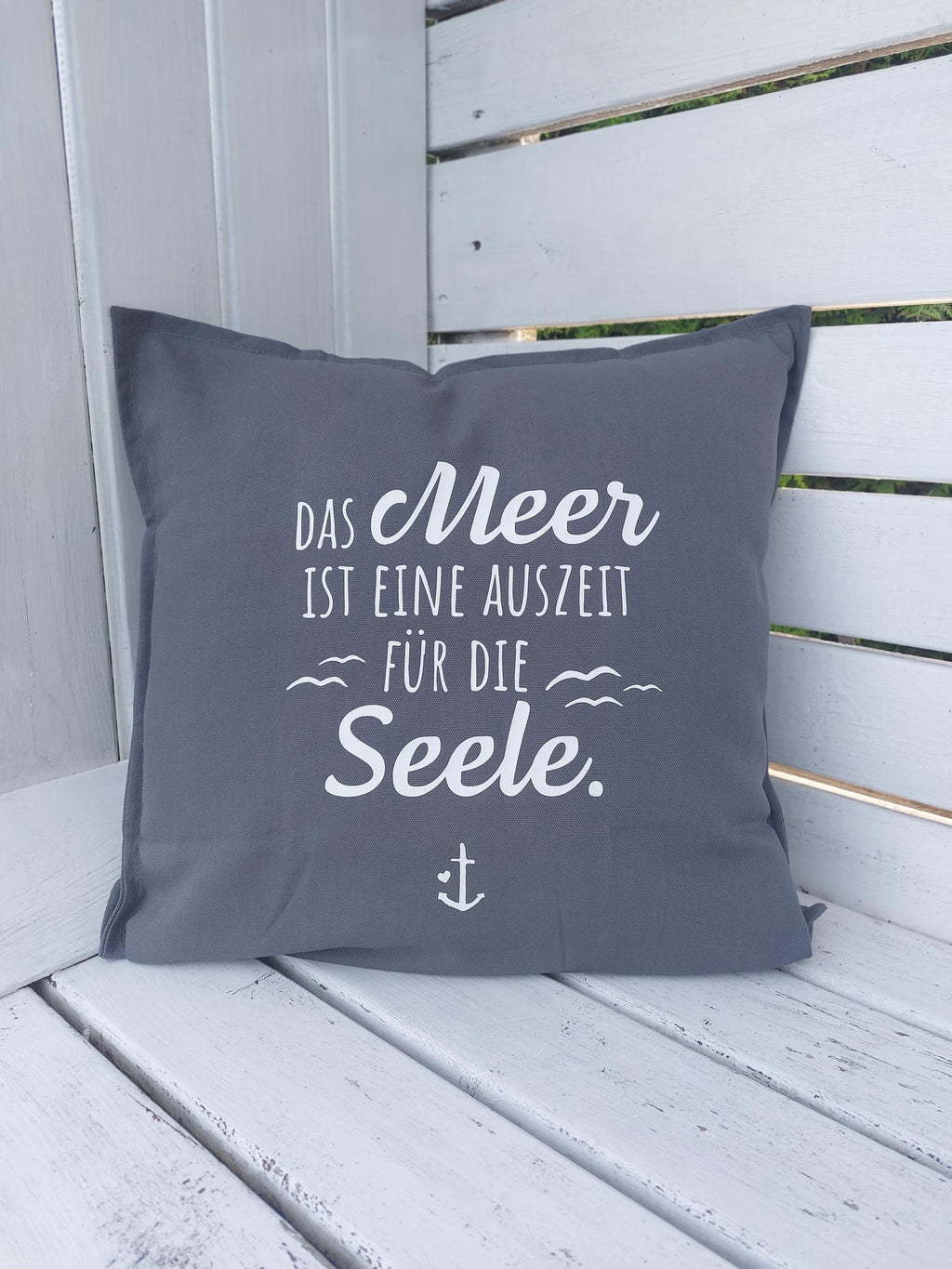 Kissenhülle „Das Meer ist eine Auszeit für die Seele“