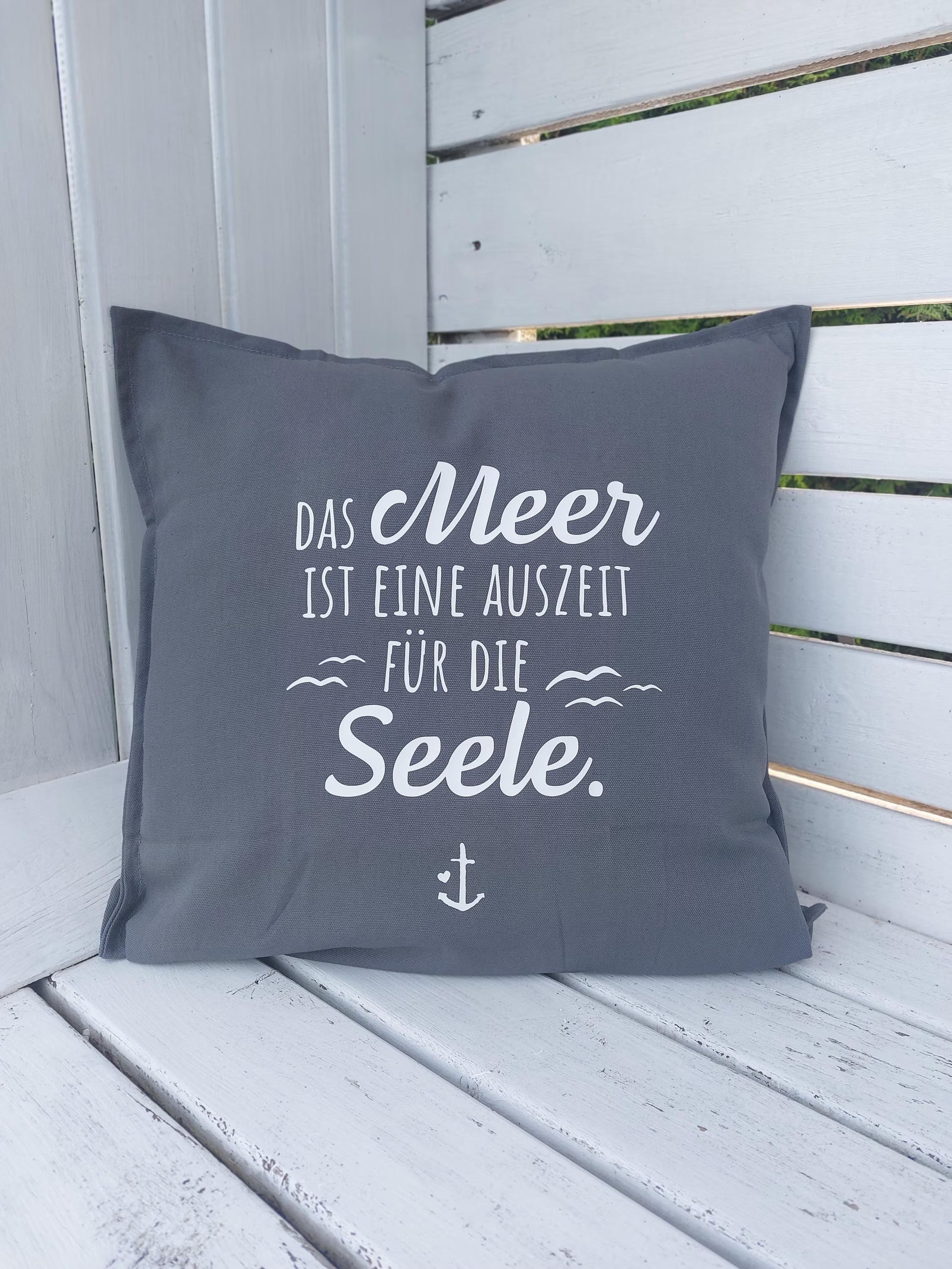 Kissenhülle „Das Meer ist eine Auszeit für die Seele“
